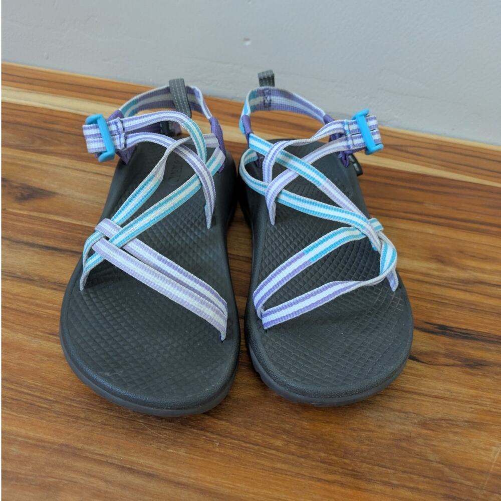Chaco Kids Sandals Size 3 Strappy Blue Purple Outdoors Summer Water Shoes - Picture 7 of 7